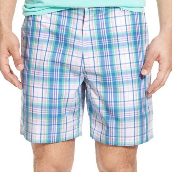 Vineyard Vines Mens Pastel Breaker Plaid Shorts Size 32 - Picture 1 of 6
